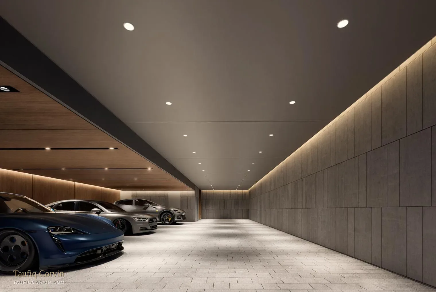 Ventura House basement garage — artist's impression