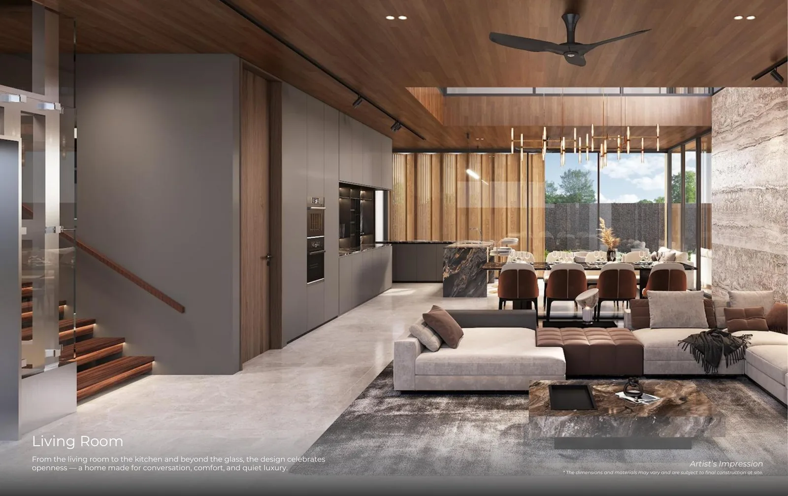 Vila Naga living room — artist's impression