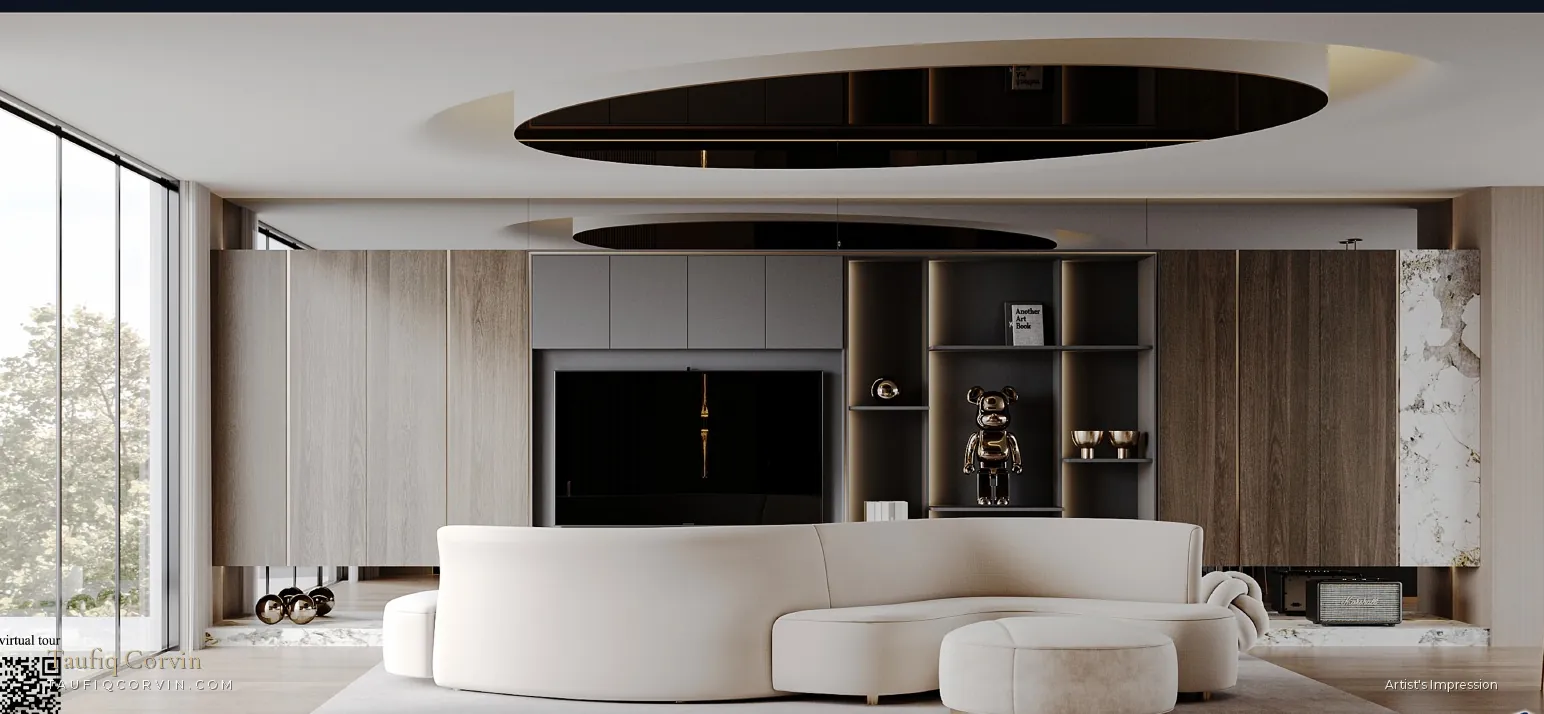 Watten Sanctuary attic living room, Watten Estate Road, Singapore District 11 — artist's impression
