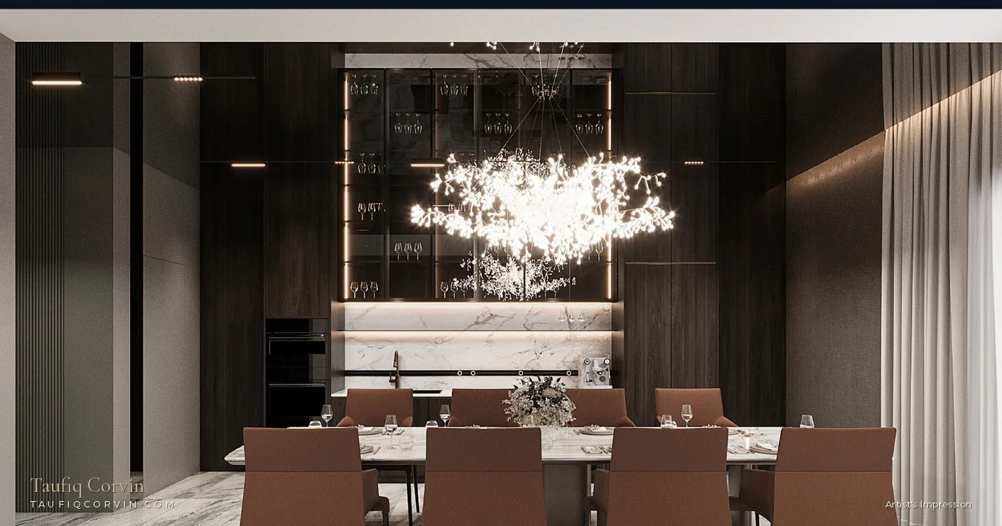 Watten Sanctuary dining room, Watten Estate Road, Singapore District 11 — artist's impression
