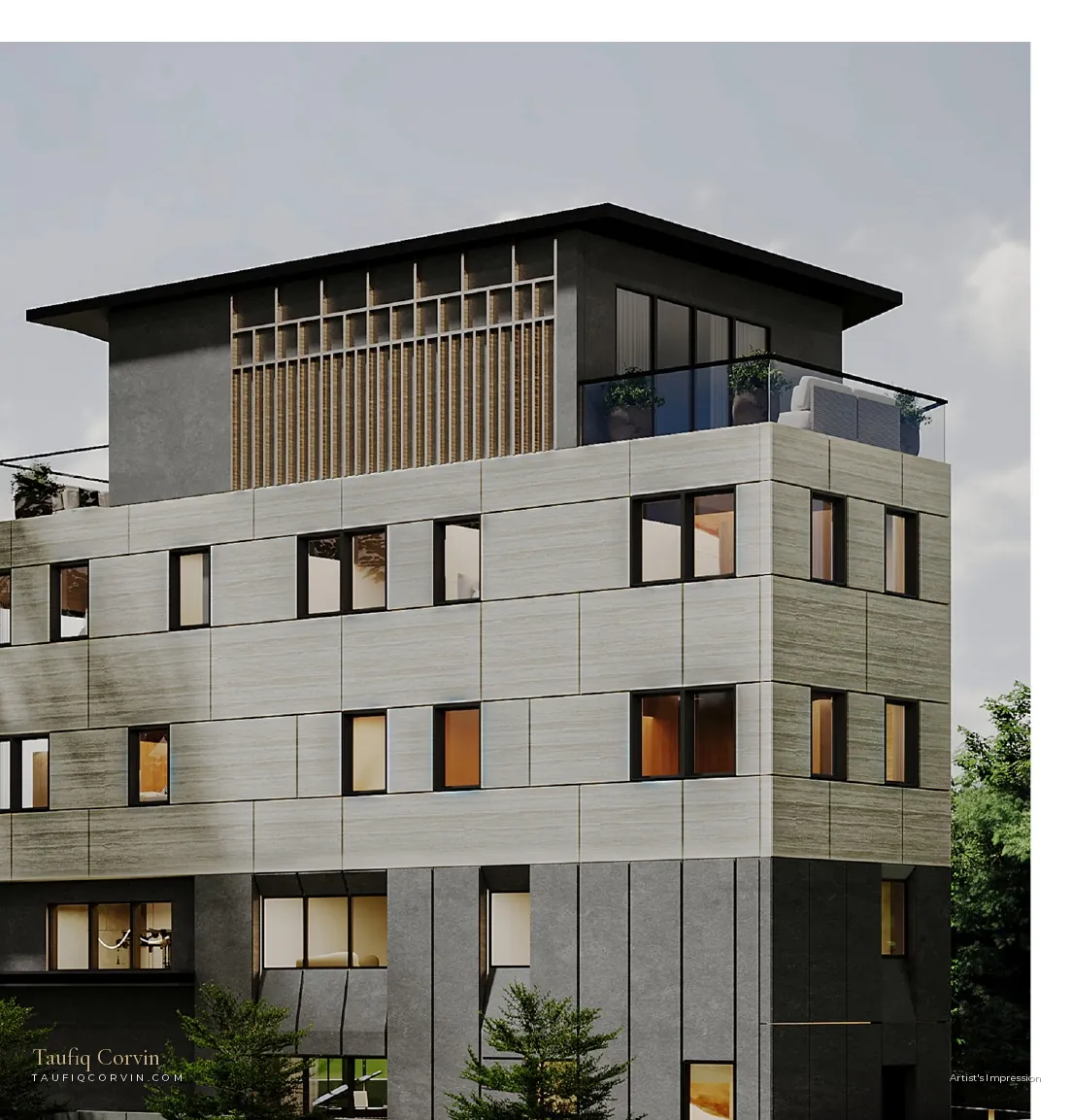 Watten Sanctuary facade, Watten Estate Road District 11 — artist's impression