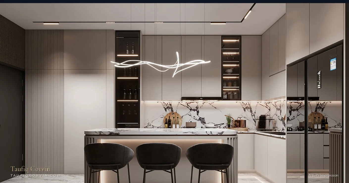 Watten Sanctuary wet kitchen, Watten Estate Road, Singapore District 11 — artist's impression