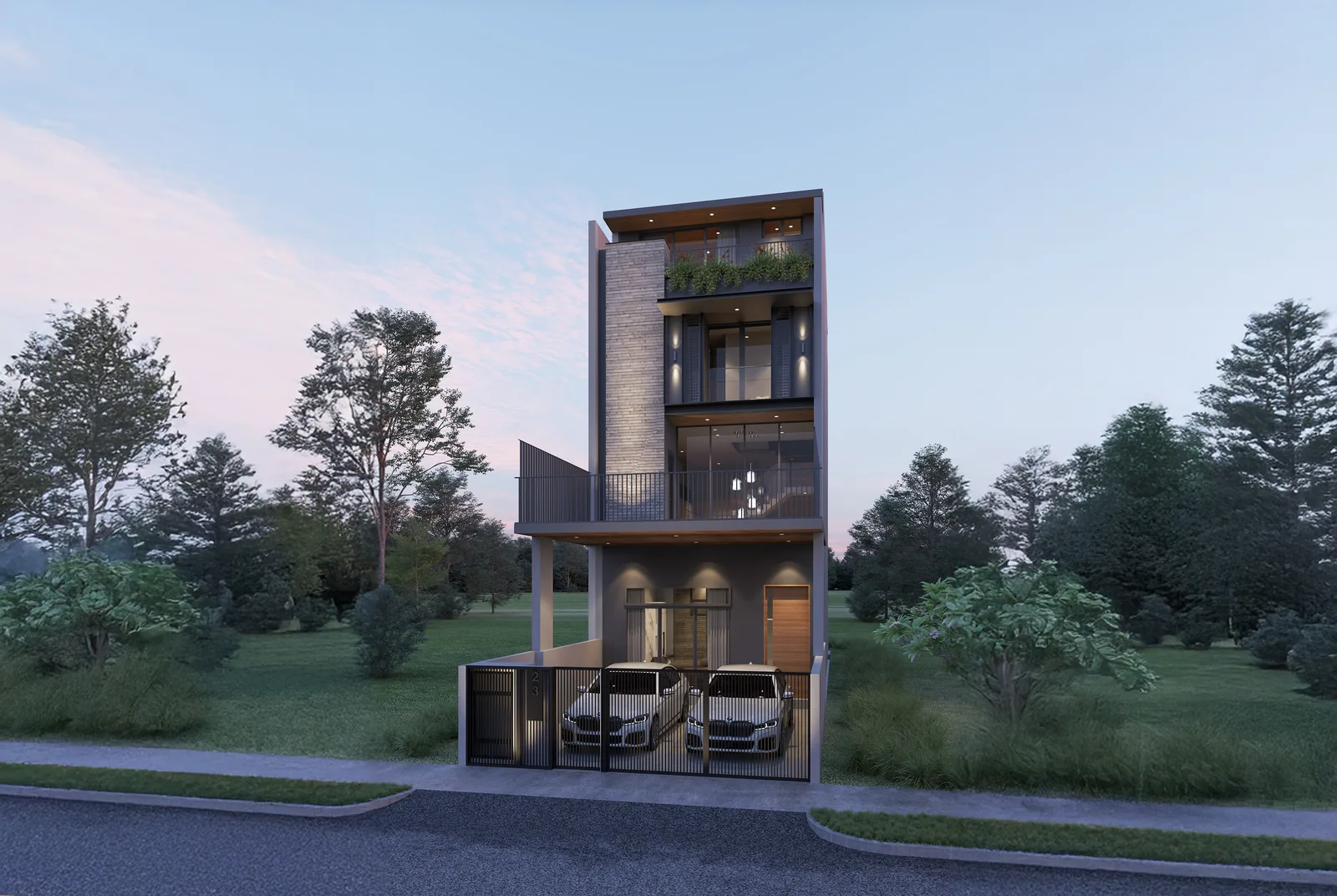 Zen inter-terrace at Jalan Sankam — artist's impression