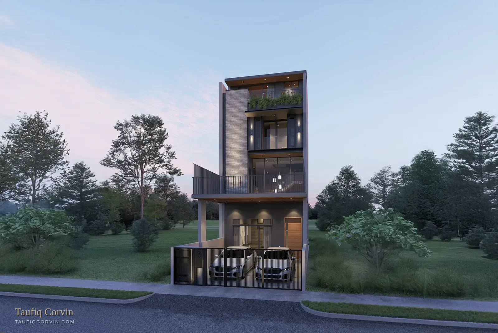 Zen inter-terrace at Jalan Sankam, Singapore District 27 — artist's impression